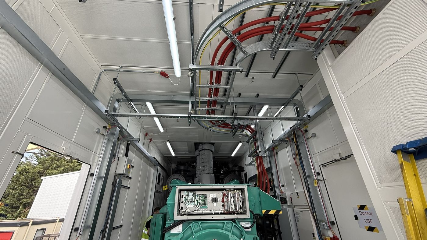 Fire-resistant cabling, generator enclosure