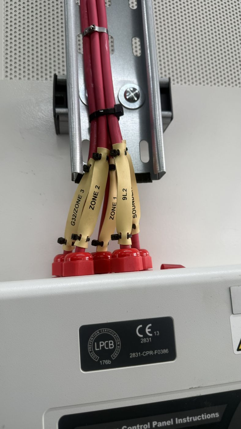 Fire alarm zone cabling
